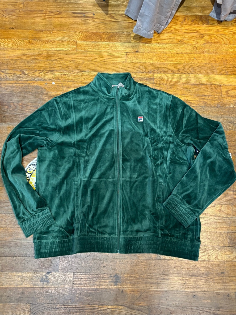 Vintage 90’s FILA Velour Dark Green Tracksuit New With Original Tags Size 3XL
